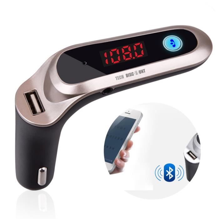 TD® Transmetteur FM Bluetooth puissance lecteur mp3 Voiture Mains Libres Musiques Adaptateur Radio sans Fil Kit chargement