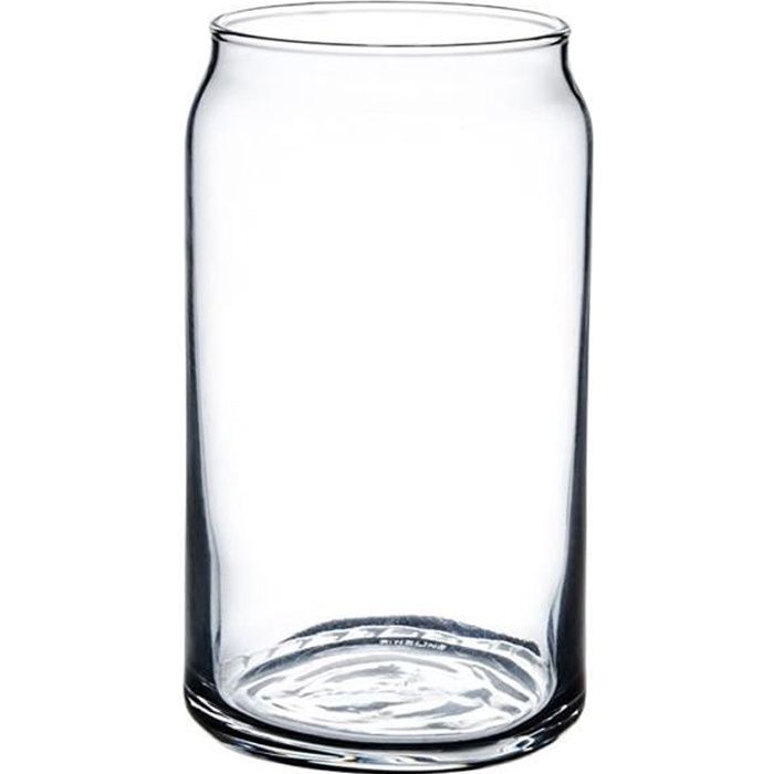 Lot de 12 chopes imitation de la cannette de soda en verre - 35 cl