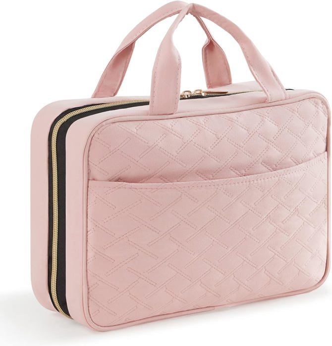 Trousse De Maquillage Voyage Yotlein - Grande Capacité Imperméable PU - Poignée - Dimensions 25x12x12 Cm - 8