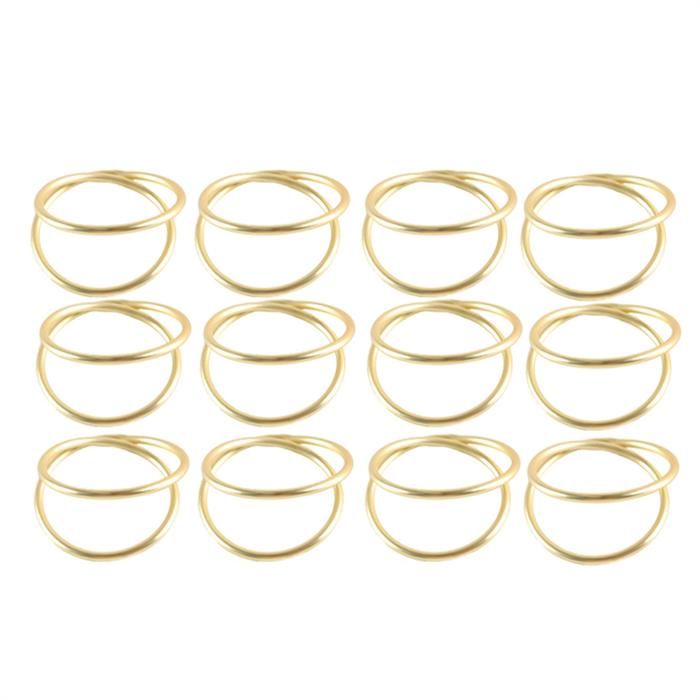 Ronds De Serviette Noël Renne Doré – Lot De 12 Pièces, Diamètre 10 Cm, Pour Décoration De Table Festive