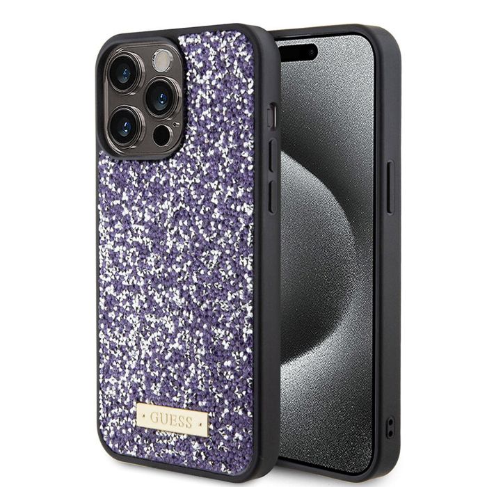 Coque de téléphone Guess iPhone 15 Pro Métal strass Protection chocs - vue 7