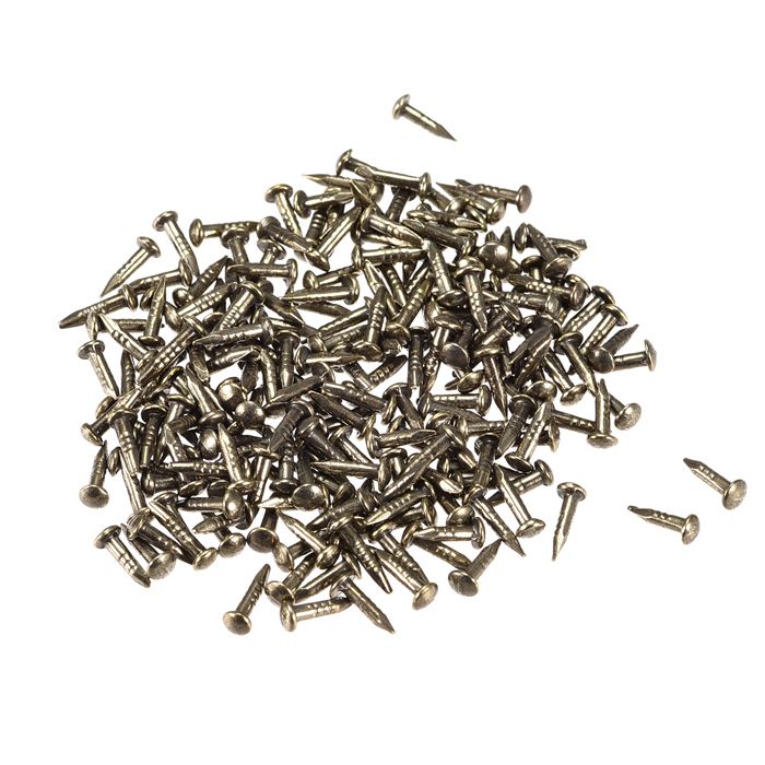 200 Punaises Décoratives En Métal Noir Pour Meuble, Canapé, Liège - Lot De 200 Clous Tapissier 7x13mm - 2