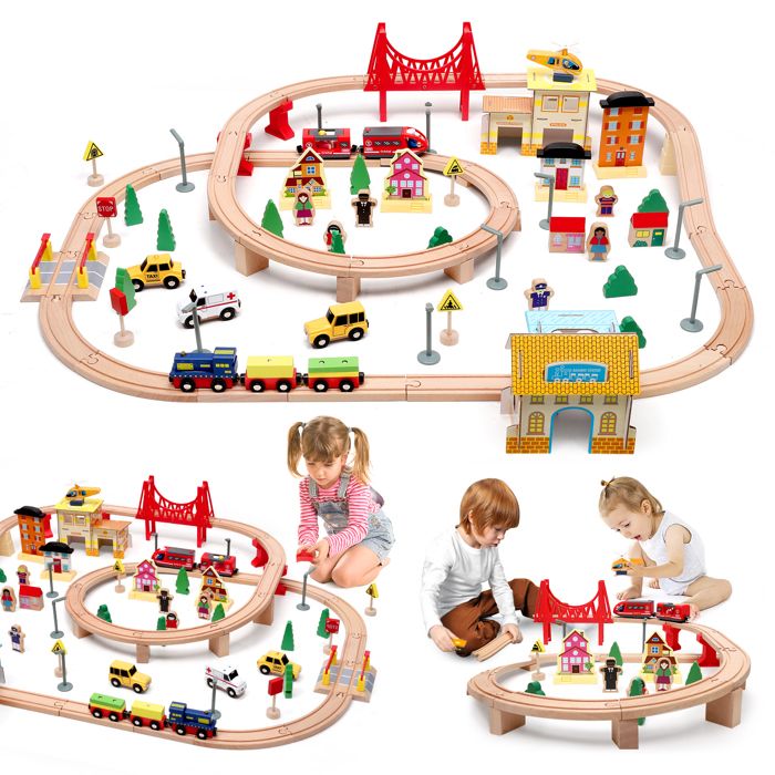 Train Jouet VBACALA – Alliage Et Plastique – Pour Enfants 3+ – Bleu/Rouge/Blanc