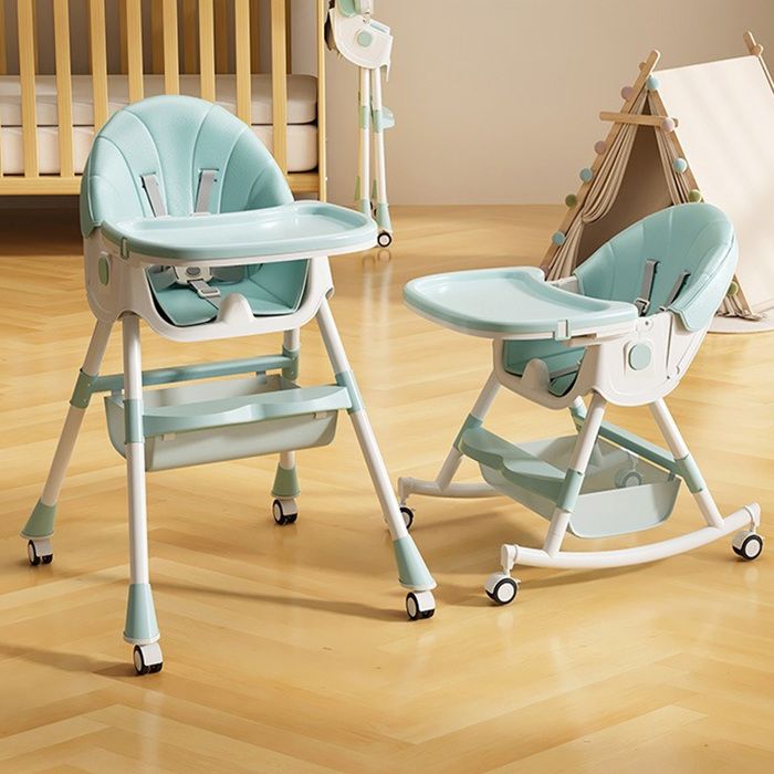 Chaise Haute Pour Bébé Avec Plateau Double Amovible, Ceinture De Sécurité, Repose-pieds, Siège
