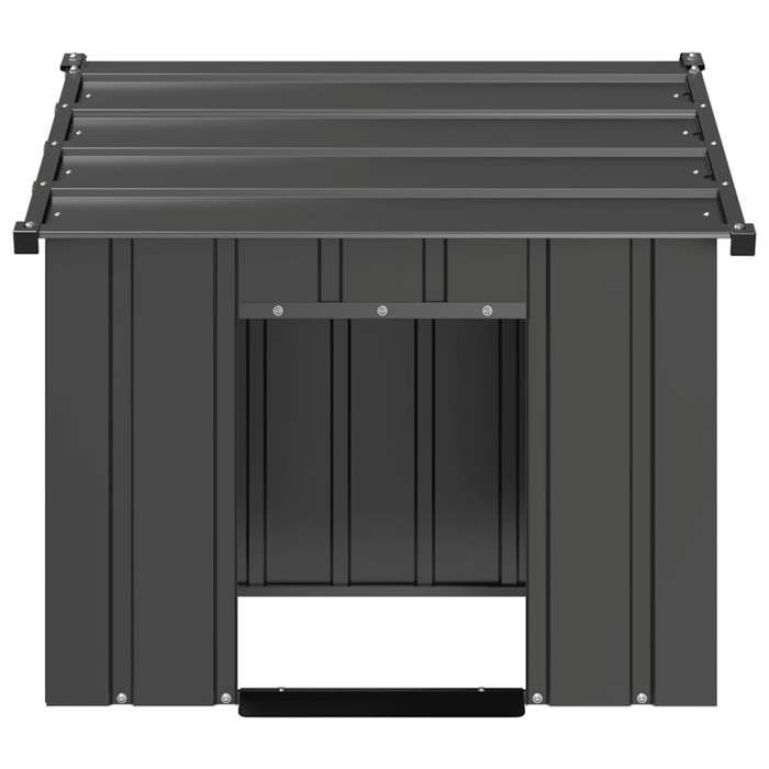 Niche pour chien - VENTE-FLASH - avec toit noir 85x107x81 cm acier galvanisé - Pour rongeurs @21274329