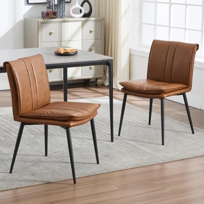 Lot De 2 Chaises Salle à Manger Ya-Home – Design Moderne Fausse Fourrure Kaki – Confort Moelleux Et Élégant Pour Cuisine Ou Salon