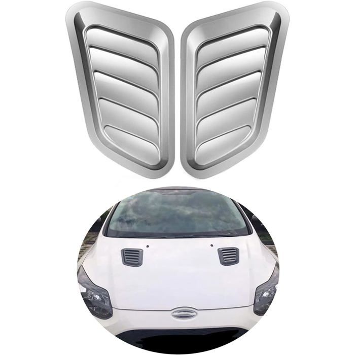 Akozon Prise D'Air Capot Voiture Universelle - Autocollant Décoratif Flux D'Air Noir - Look Sportif Et Agressif