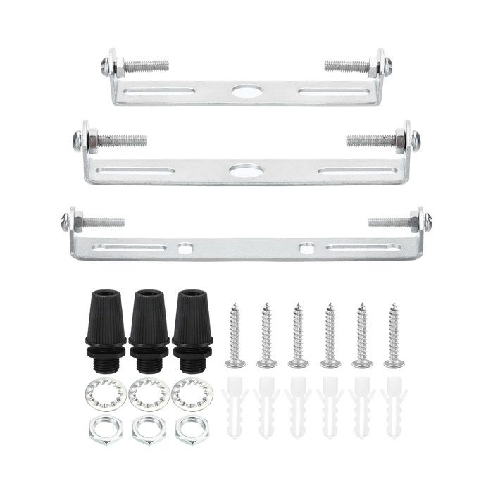 Lot De 6 Supports De Plafonnier 90/100/105 Mm - Fixation Pour Lustre, Avec Vis Et Chevilles Incluses