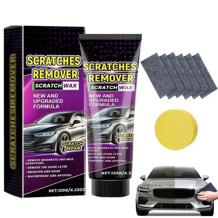 Kit Mafra Anti-rayures Carrosserie - Polish + Tampon Microfibre, élimine Rayures Légères, Atténue Rayures Profondes, Redonne Brillance, Pour Peintures Voitures