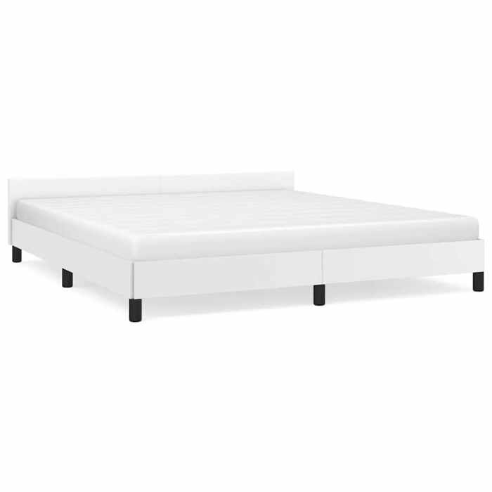 ESTINK® Structure de lit adulte/enfant - avec tête de lit - sans matelas - blanc 180x200 cm - @735@