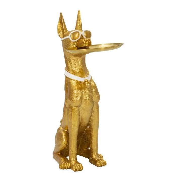 Statuette en forme de chien avec un plateau Mauro Ferretti