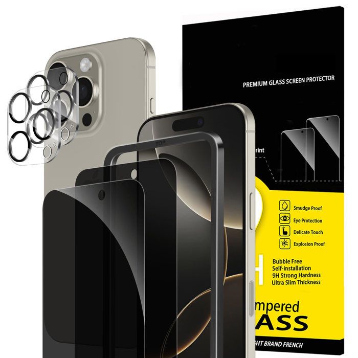 Pack De 2 Protections Caméra Arrière + Verres Trempés Pour IPhone 14 Pro - Little Boutik