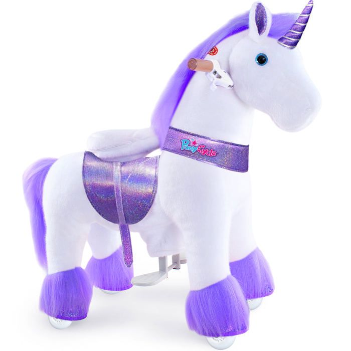 PonyCycle Modèle Classique U Licorne à Monter pour Enfants de 3 à 4 Ans Violet - Ux306