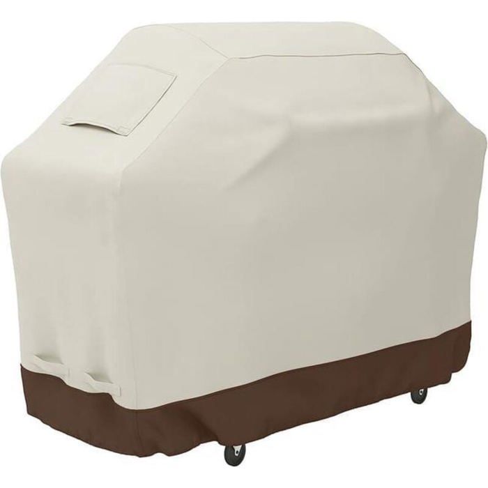 Housse de protection pour barbecue extérieur Taille 152 x 66 x 127cm Beige / marron clair