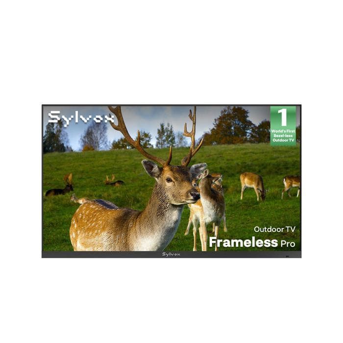 Télévision extérieure SYLVOX Frameless Pro 75 (190 cm) 4K UHD 2000 nits IP56 étanche