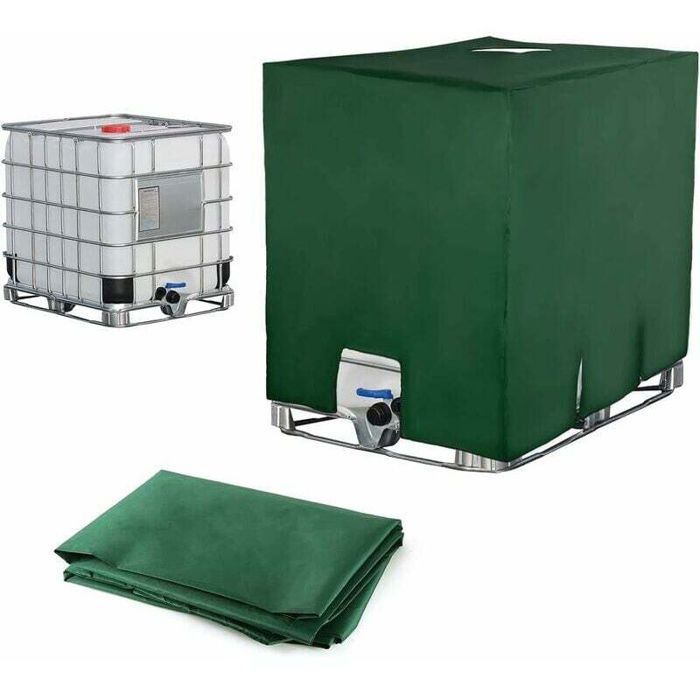Bâche pour cuve IBC 1000 L - PZCC - 116x100x120 cm - Tissu 210D - Anti-UV - Étanche