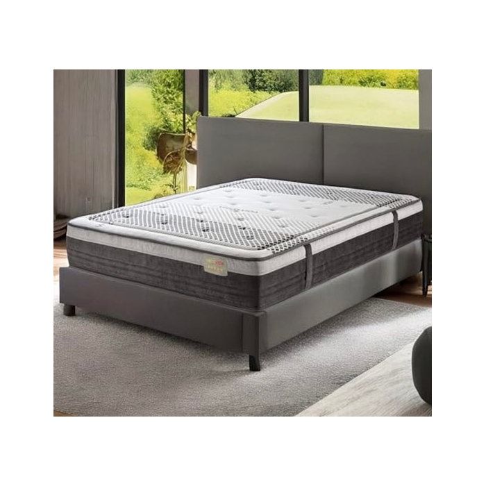 Matelas 160x200 Mémoire de Forme Premium - 27 Cm Épaisseur - Matelas Ferme Orthopédique 7 Zones - Soulage le Mal de Dos