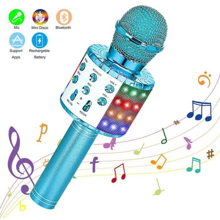 Microphone Jouet éducatif Sans Pile Pour Enfants - Karaoké Et Chant Garçon/fille Bleu - Sûr Et Stimulant La Créativité - 4