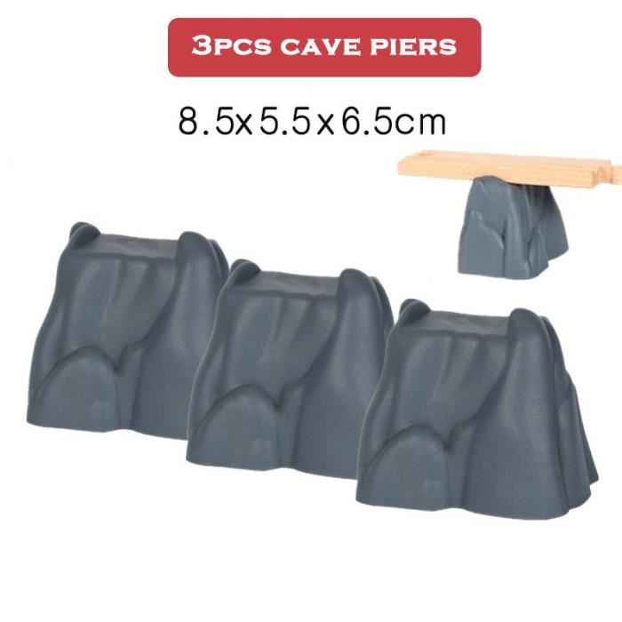 Kit D'extension Voie Surélevée Hape - 6 Piliers Pour Chemin De Fer En Bois - Jeu éducatif Enfant