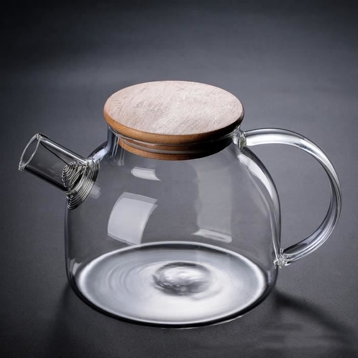 Vente chaude 600 ml théière en verre résistant à la chaleur transparente  avec couvercle Infuser filtre - Cdiscount Maison