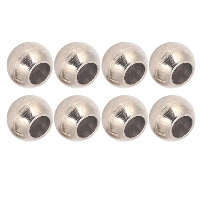 8 Rotules D’amortisseur En Métal Pour RC 1/10 – Compatible HPI/HSP/LOSI – 7,2 X 5,8 Mm – Argent
