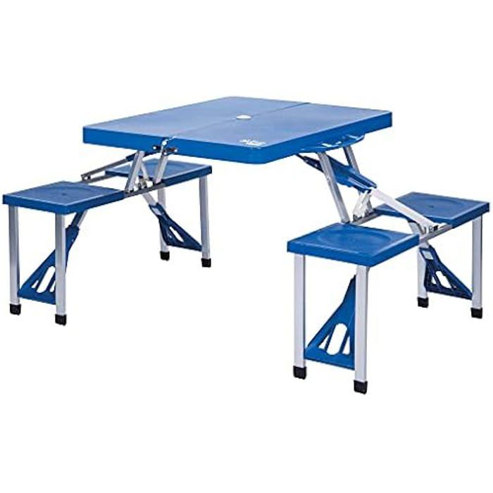 Tavolo Da Campeggio Pieghevole Table Pliante Camping AKTIVE Avec 2 Tabourets - Idéale Jardin, Plage Ou Randonnée Ensemble Jardin Pliable Tavolo Da Campeggio Pieghevole Table Pliante Camping AKTIVE Avec 2 Tabourets - Idéale Jardin, Plage Ou Randonnée Ensemble Jardin Pliable