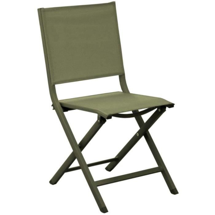 chaise jardin pliante en aluminium thema vert