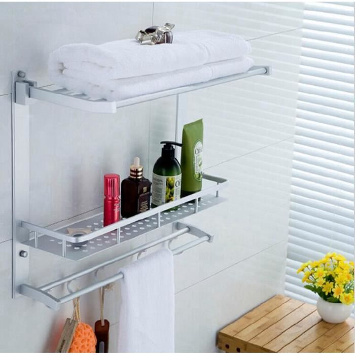 44cm Aluminium Etagere De Douche Murale Porte Barre Serviette Manteau Salle De Bain En Inox Serviteur De Douche Avec 4 Crochets Achat Vente Porte Accessoire 44cm Aluminium Etagere De D Cdiscount