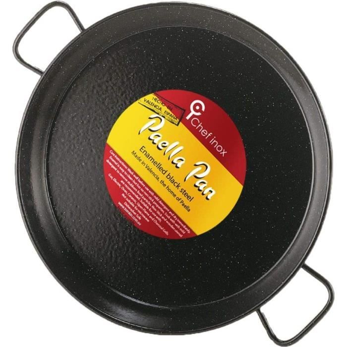 Poêle à paella 65cm en inox bonne qualité - 22 personnes