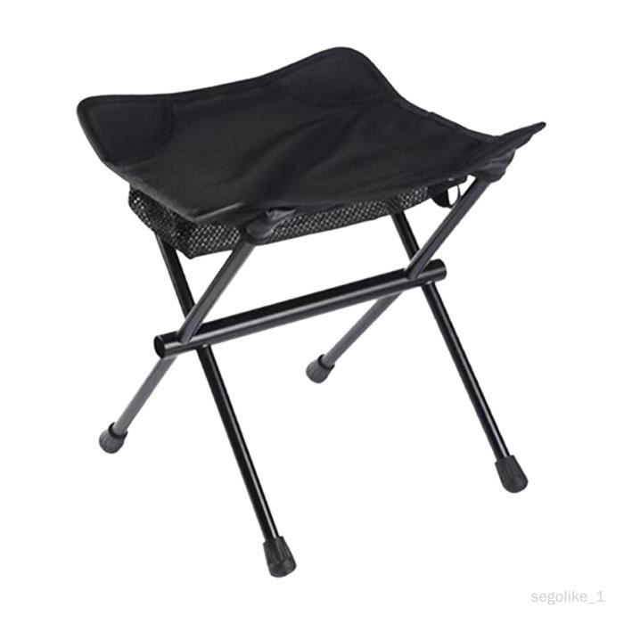 Tabouret Pliant Compact Alliage Aluminium - Chaise Pêche Camping Repose-Pieds