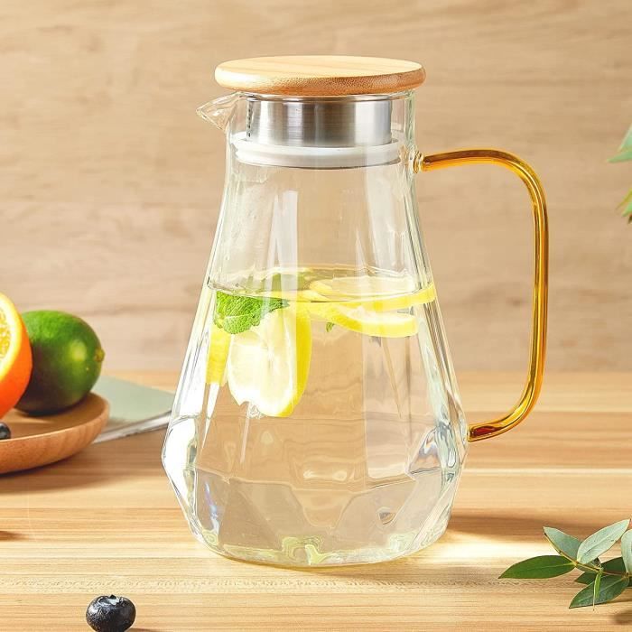 Pichet En Verre Avec Couvercle Pichet à Thé Glacé Pichet à Eau Carafe