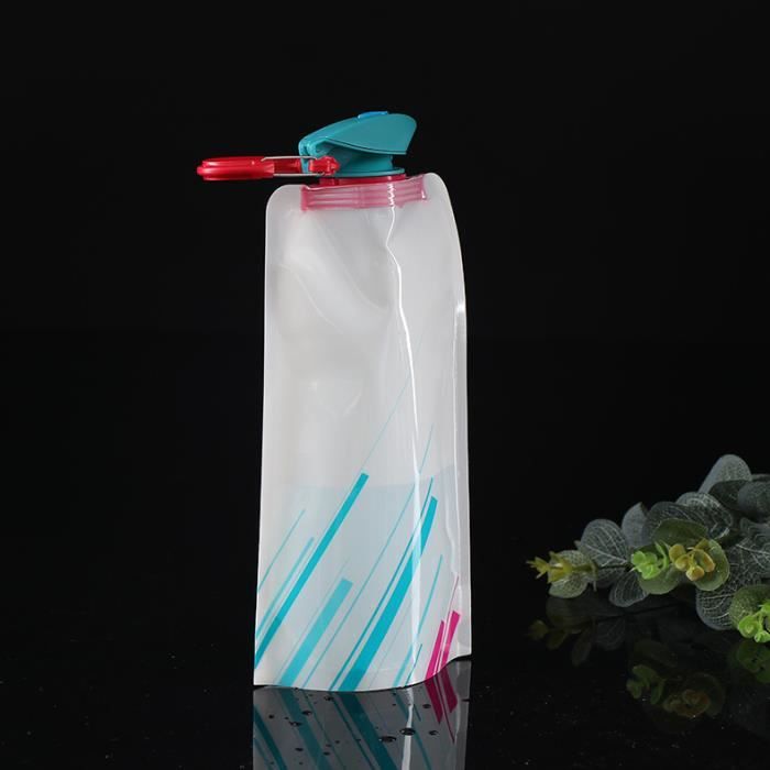 Gourde - Bouteille isotherme,Sac d'eau pliable ultraléger  Portable,bouteille souple,1 pièce,Sport de plein air - White[B4485]