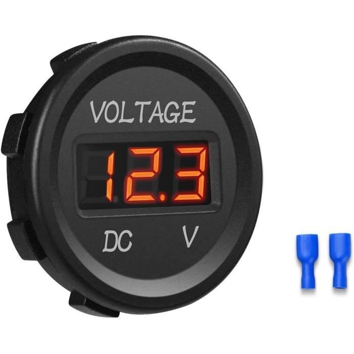 Chargeur USB Voiture 3 En 1 - Voltmètre, Thermomètre, Double Port 2.1A - Imperméable 12V-24V