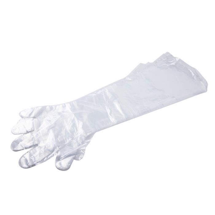 Gants Longs Vétérinaires Jetables - 30 Pièces - 90cm - Protection Imperméable Pour Soins Animaux Et Ménage