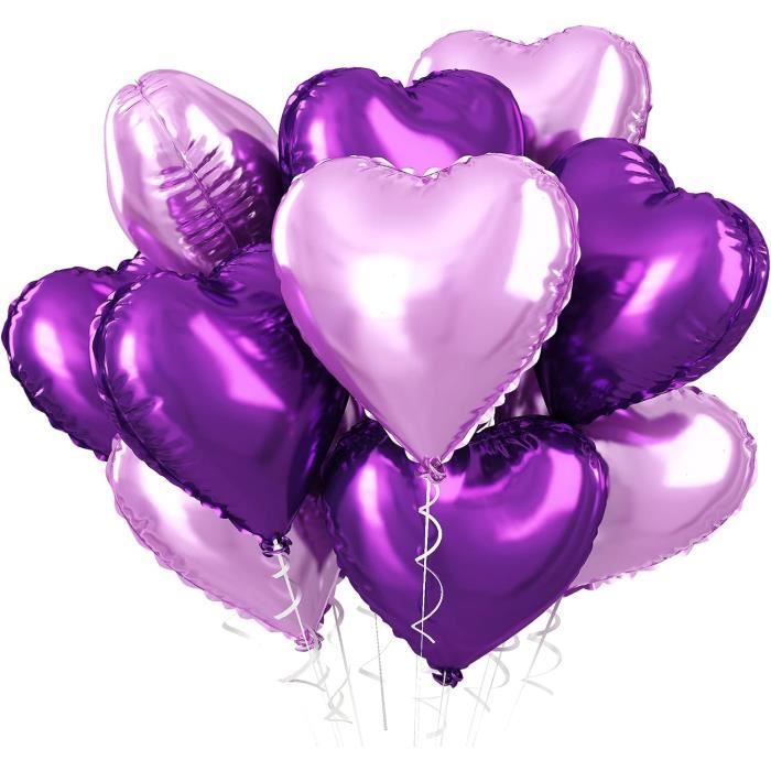 Ballon Coeur-Violet – La Boite à Dragées
