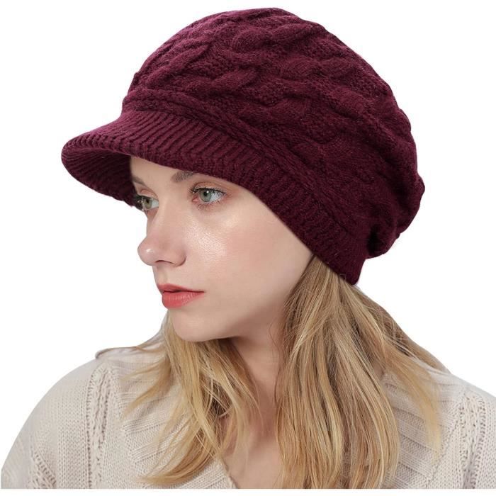 Chapeau chunky tricot à main - France