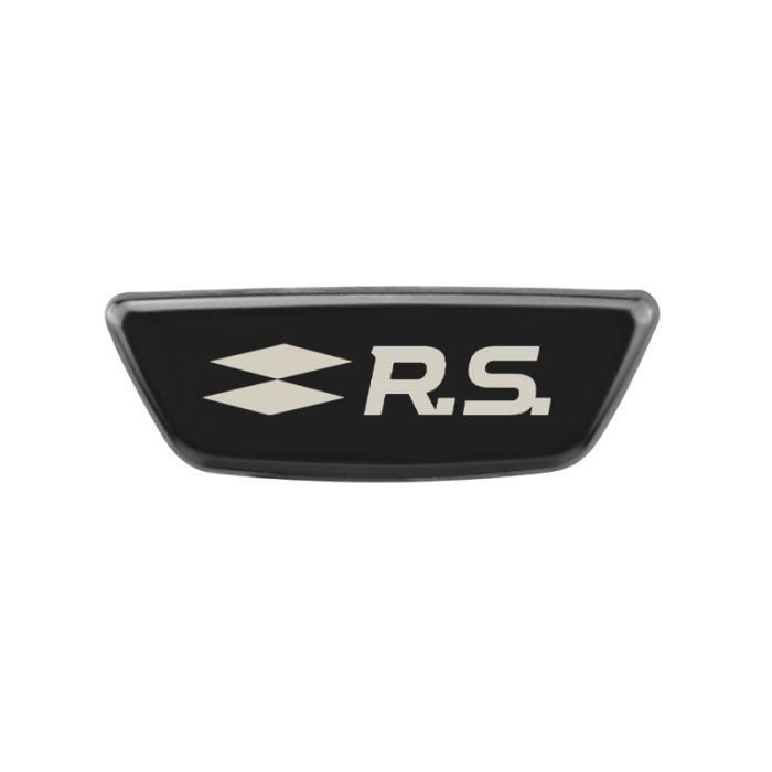 Garniture d'emblème de volant de style de voiture,accessoires pour RENAULT MEGANE 4,SCENIC,TALISMAN,ESCAPE 5- for R.S. black