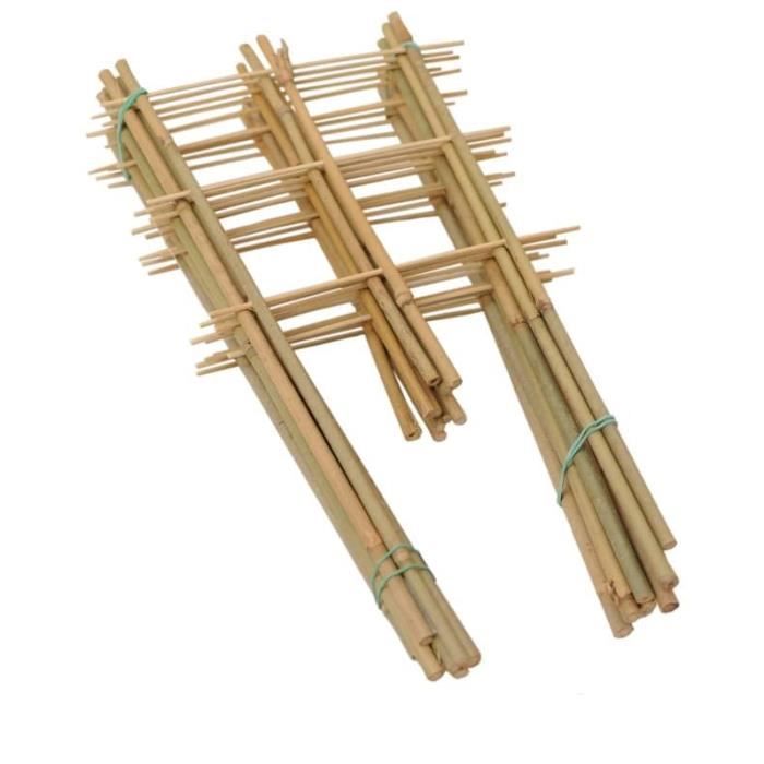 Lot De 5 Treillis En Bambou Pour Plantes Grimpantes - 40,6 Cm, Forme Éventail | Support Naturel Pour Pots, Jardin