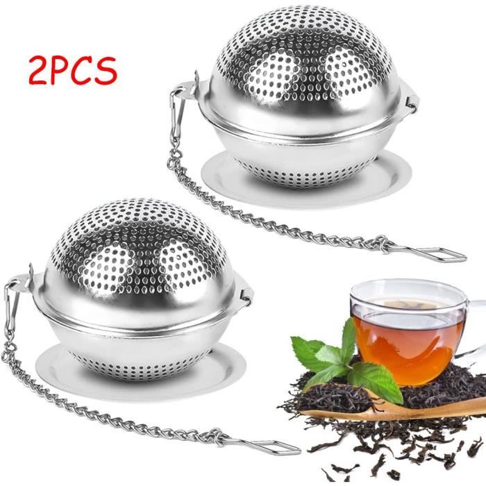 2pcs Infuseur Thé, Passoire à Thé en Maille de Boule en Acier