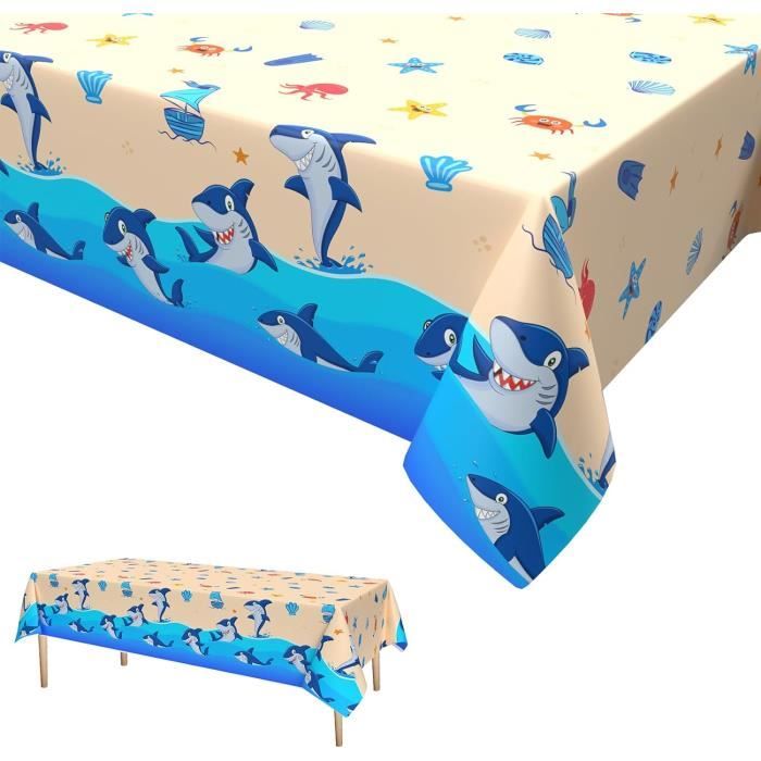 Lot De 3 Nappes Jetables Iridescentes Vagues De L'Océan – 274 X 137 Cm – Bleu Océan Scintillant – Idéal Été, Plage, Piscine, Anniversaire & Fêtes Tropicales