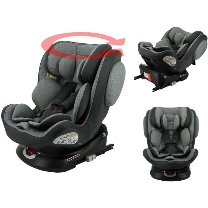 Siège auto Isofix 0 à 36 kg groupe 0/I/II/III pivotant. En promotion