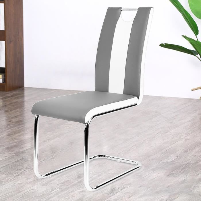 Lot de 6 chaises salle a manger gris - Achat / Vente pas cher