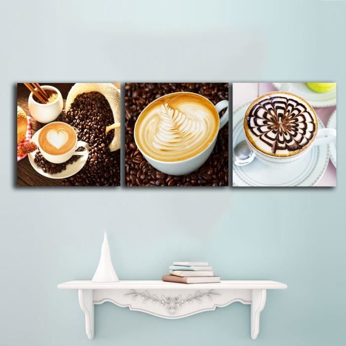 3 Panneaux De Tasse De Grains De Cafe Peintures Pour La Cuisine De Fruits Decoration Murale Peinture Moderne Art Mur Aucun Cadre Achat Vente Tableau Toile Bientot Le Black Friday Cdiscount