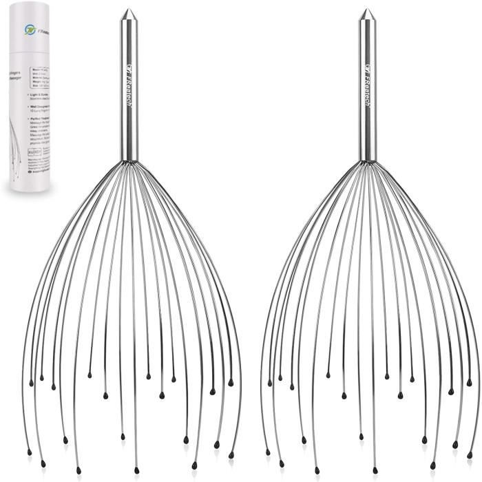 Jouets Anti-Stress Bambebe - Lot De 2 : Porte-clés Spiky & Bâton Massage - Aide Concentration, Relaxation Adultes TDAH Ou Anxiété