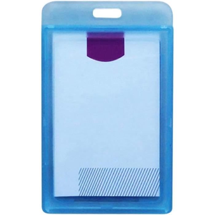 Porte-badge Vertical Rigide - Fenêtre Transparente Avant, Poche Magnétique Arrière | Pour Infirmières, Pompiers, Bureaux | Taille 6.9x9.9 Cm
