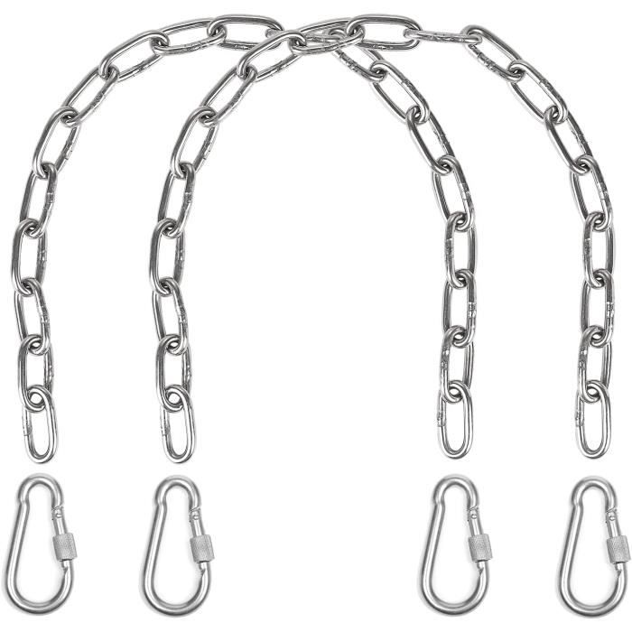 Sac de frappe robuste à suspendre pour chaise hamac, balançoires, sacs de frappe, 2 chaînes de