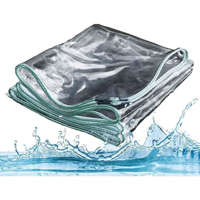 Bâche Transparente Avec œillets – Protection Camion, Jardin, étanche, UV Stable, Renforcée Aux Bords, PE