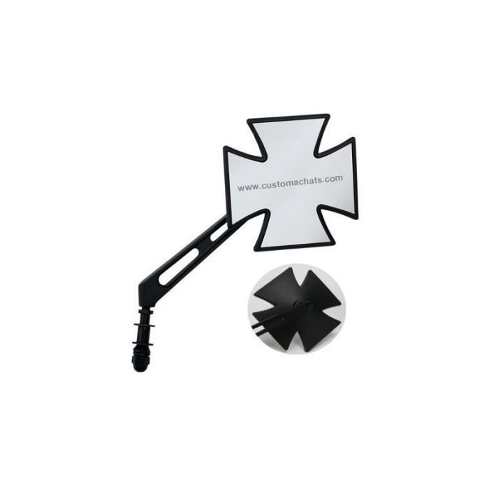 Rétroviseur Croix de Malte Noir pour Harley Davidson