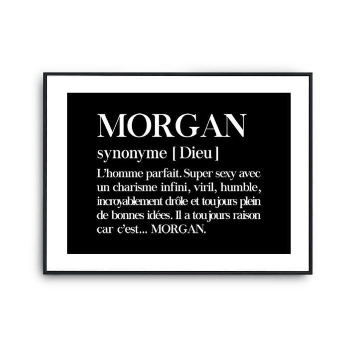 Affiche Décoration Murale - Morgan - Prénom Humour - Papier 310 g/m² ...