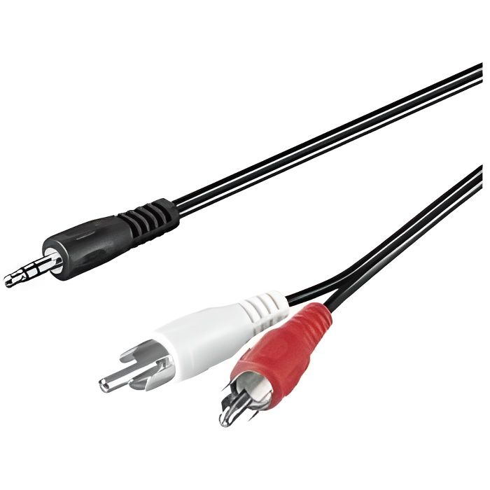 Câble RCA Jack Audio Aux Stéréo 3.5mm Mâle vers Angola